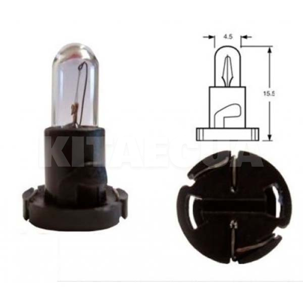 Лампа накаливания T5 1.4W 14V standart panel bulb RING (R509TYBK) - 2