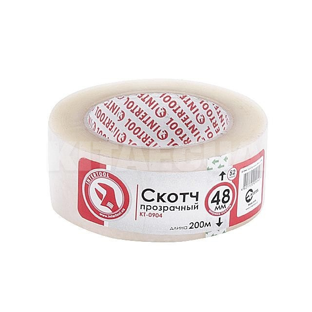 Скотч прозорий 48мм х 200м Intertool (KT-0904)