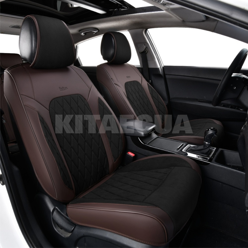 Чехлы на сиденья черно-коричневые с подголовником 3D Malibu BELTEX (BX89700) - 4