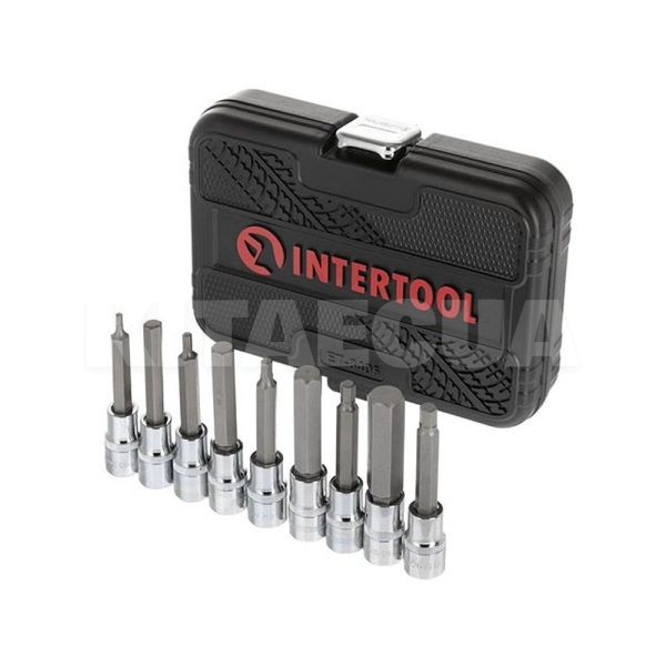 Набор бит HEX S2 1/2" 4-17,100мм Intertool (ET-8406) - 2