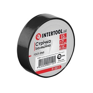 Лента изоляционная 17мм x 10м черная Intertool