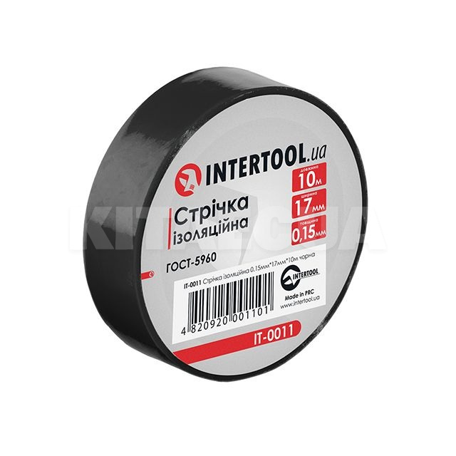 Лента изоляционная 17мм x 10м черная Intertool (IT-0011)