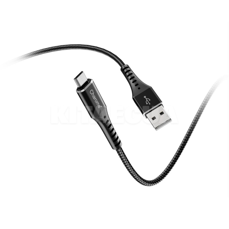 Кабель USB - microUSB 2.4A C22-01 1м черный CHAROME (6974324910557)