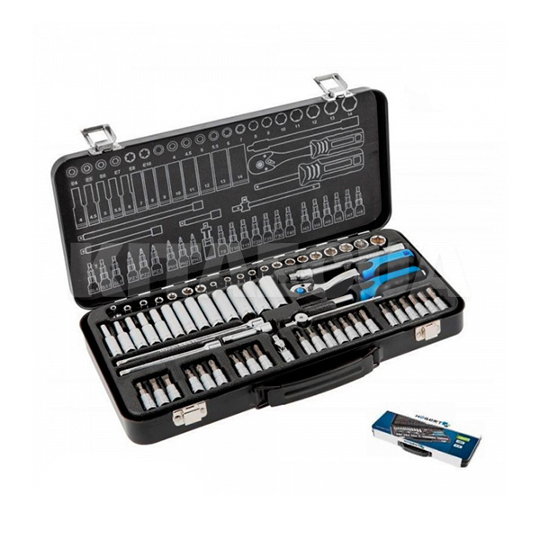 Набір торцевих головок 1/4" 63 предмети HOGERT (HT1R486)