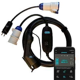 Зарядка для электромобиля 7.4 кВт 32А 1-фаза Type 1 (американское авто) Portable Smart SPARKS