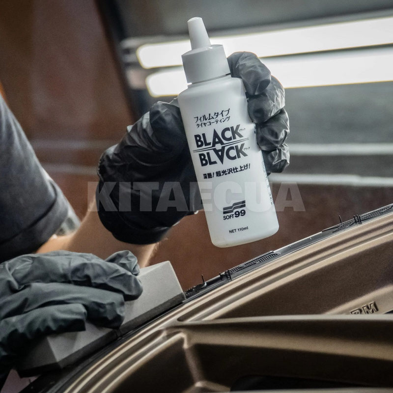 Очищувач (чорнильник) шин Black Hard Coat for Tire 110мол SOFT99 (02082) - 5