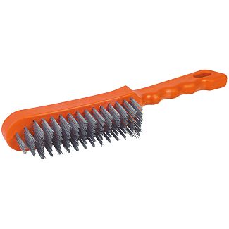 Щетка по металлу 5-рядная стальная с пластиковой ручкой MIOL