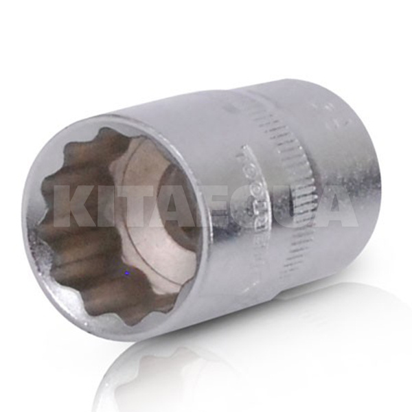 Головка торцевая 12-гранная 19 мм 1/2" 38 мм Intertool (ET-0219)