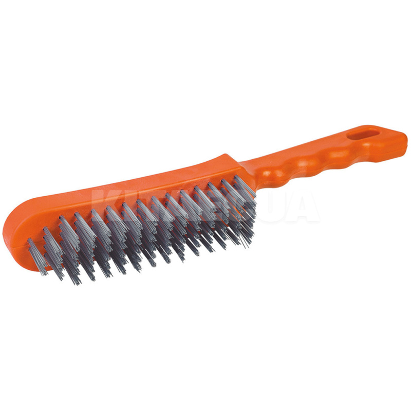 Щітка з металу 5-рядна сталева з пластиковою ручкою MIOL (06-950)