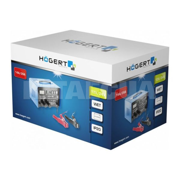 зарядний пристрій для акумулятора 12В/24В 14А/26А HOGERT (HT8G616) - 3