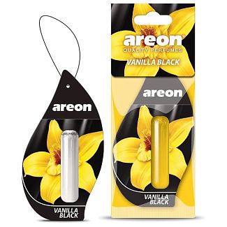 Ароматизатор Mon Liquid Vanilla Black "чёрная ваниль" жидкий листик AREON