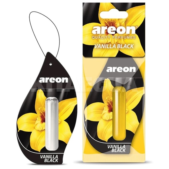 Ароматизатор Mon Liquid Vanilla Black "чёрная ваниль" жидкий листик AREON (LR23-10949)