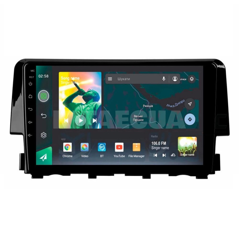 Штатна магнітола X9464 4+64 ГБ 9" Honda Civic 10 FK 2015-2020 SIGMA4car (33391) - 2