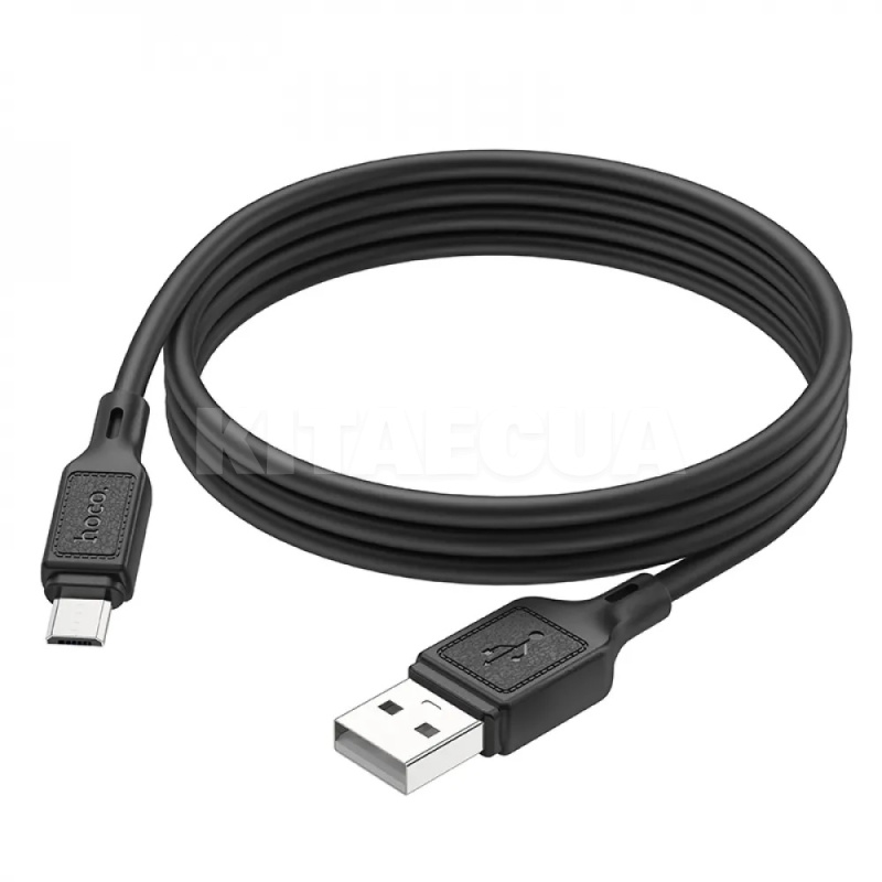 Кабель USB microUSB 2.4A X90 1м чорний HOCO (6931474788429) - 2