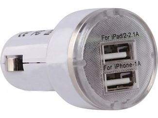 Зарядное устройство 12В / 24В 2 USB выхода 2.1 А CARFACE