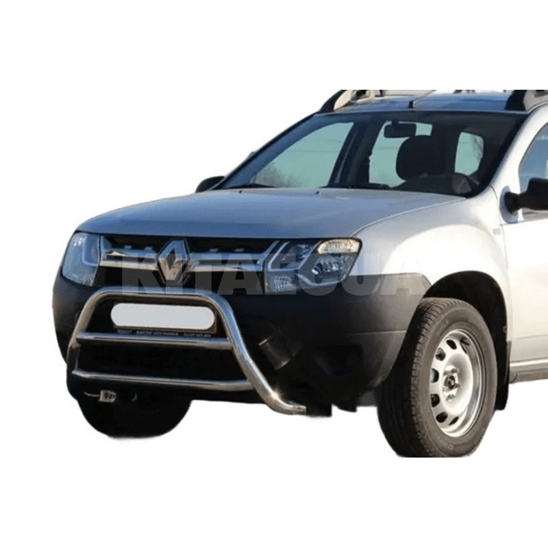 Кенгурятник WT022 Renault Duster 2008-2017 нержавіюча сталь CAN (dd22385) - 3