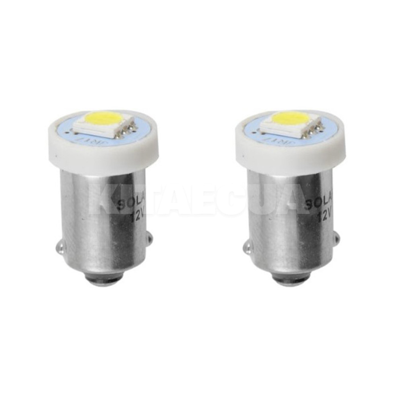 LED лампа для авто BA9s (T4W) 12V (комплект) Solar (LS247_B2)