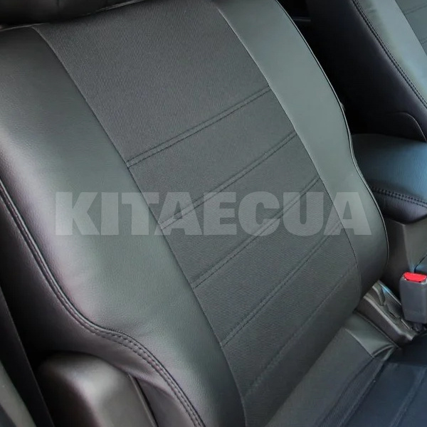 Чехлы на сиденья авто Nissan Leaf (2018) черные EMC-Elegant (908-Eco Comfort) - 2