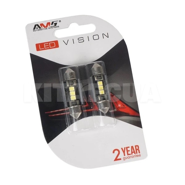 Світлодіодна лампа V3 12V C5W 5500K (компл.) AMS (41229) - 3