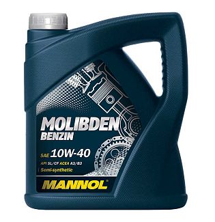 Масло моторне напівсинтетичне 4л 10W-40 Molibden Benzin SL/CF Teilsynt Mannol