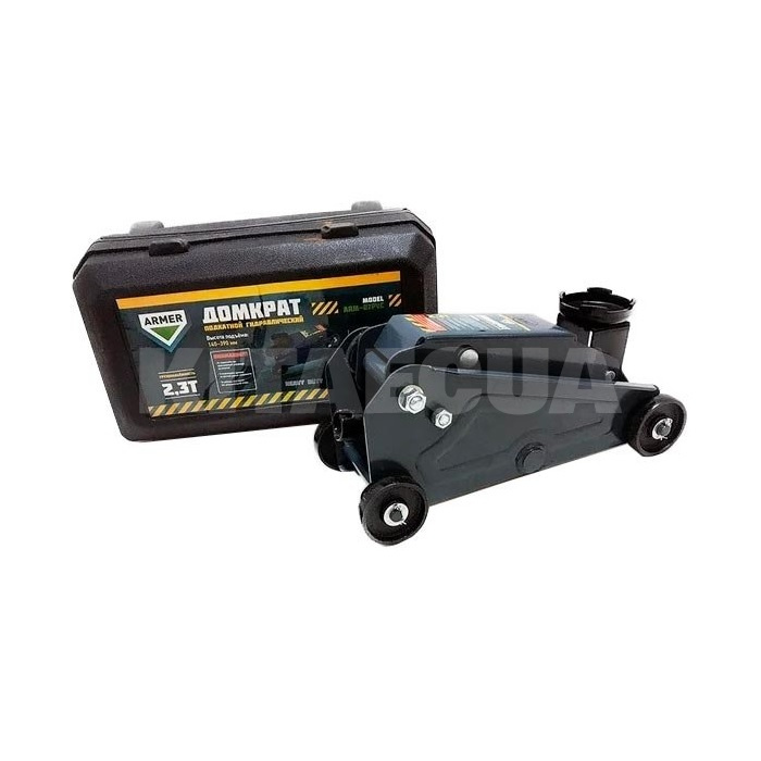Домкрат гідравлічний підкатний до 2.3т (140-390мм) у пластиковому кейсі ARMER (ARM-07PVC)