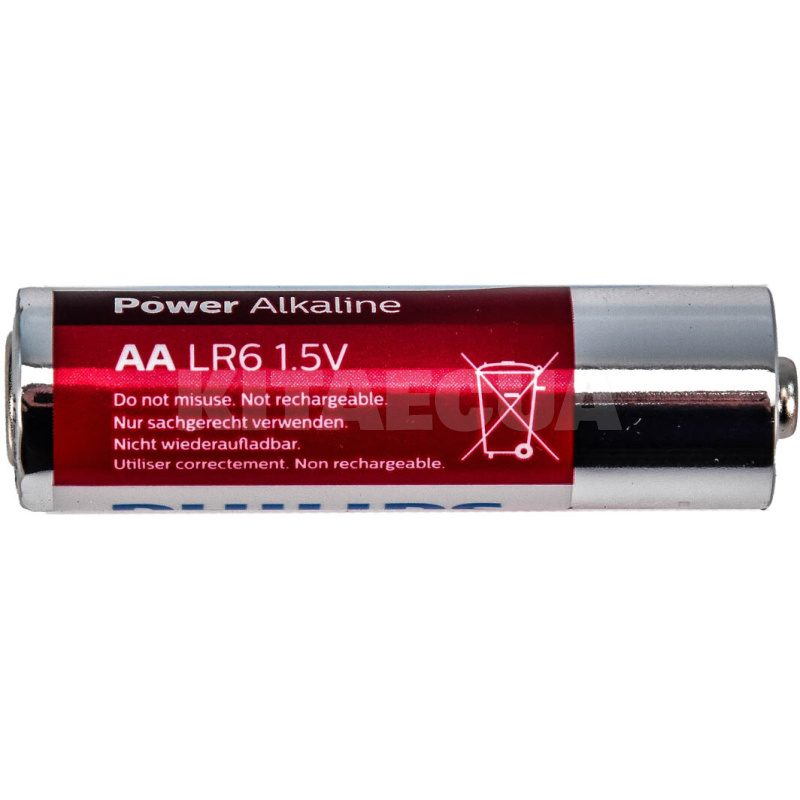 Батарейка цилиндрическая щелочная 1,5 В AA (6 шт.) Power Alkaline PHILIPS (PS LR6P6BP/10) - 2