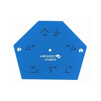 Кутник магнітний шестигранний для зварювальних робіт 138х110х26мм 34 кг HOGERT