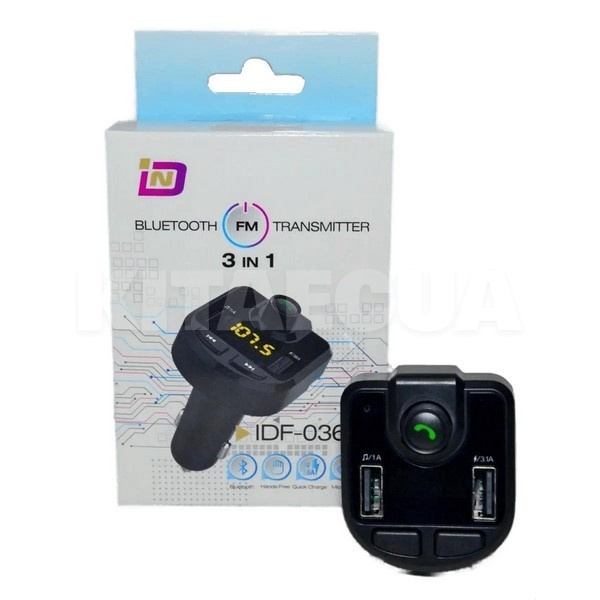 ФМ модулятор IDF-036 з Bluetooth inDrive (K9306)