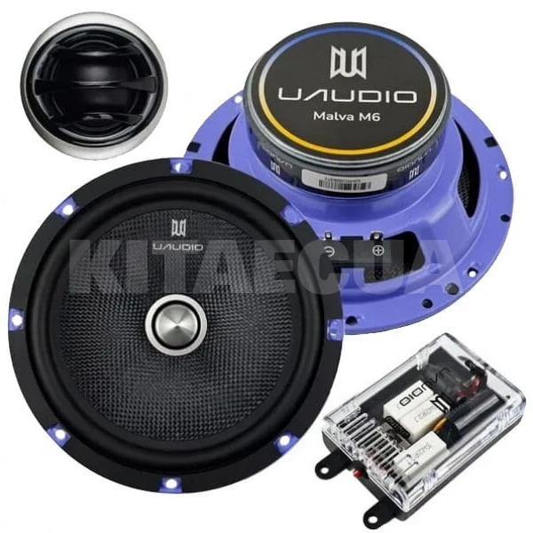 Динаміки компонентні 2-х смугові 6.5" (16.5 см) 80 Вт чорні (2 шт) Malva M6 UAudio (44819)