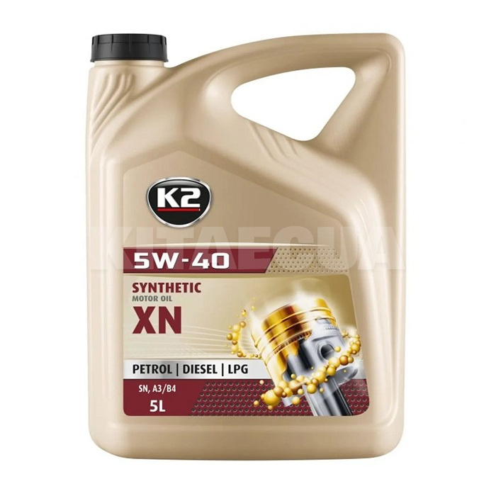 Масло моторне синтетичне Premium SN/CF XN 5W-40 5л K2 (O1135E)