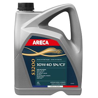 Масло моторное полусинтетическое 4л 10W-40 S3200 ARECA