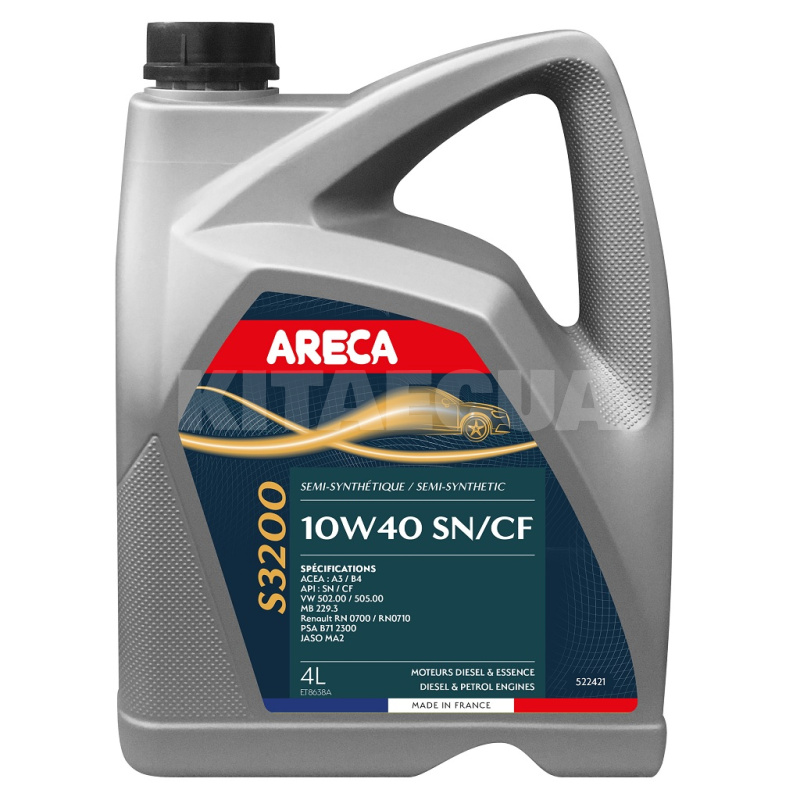 Масло моторное полусинтетическое 4л 10W-40 S3200 ARECA (052242)