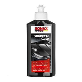 Цветной полироль c воском черный 250мл Polish&Wax Color NanoPro Sonax