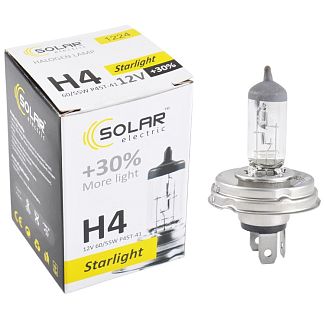 Галогенна лампа H4 60/55W 12V Starlight +30% Solar