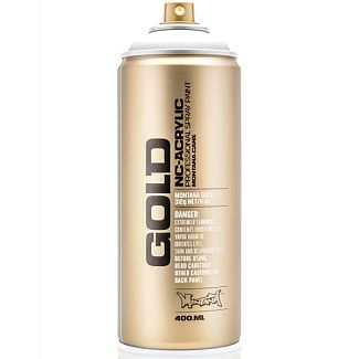 Фарба декоративна акрилова 400мл SHOCK 9120 "чистий білий" напівматова Gold MONTANA