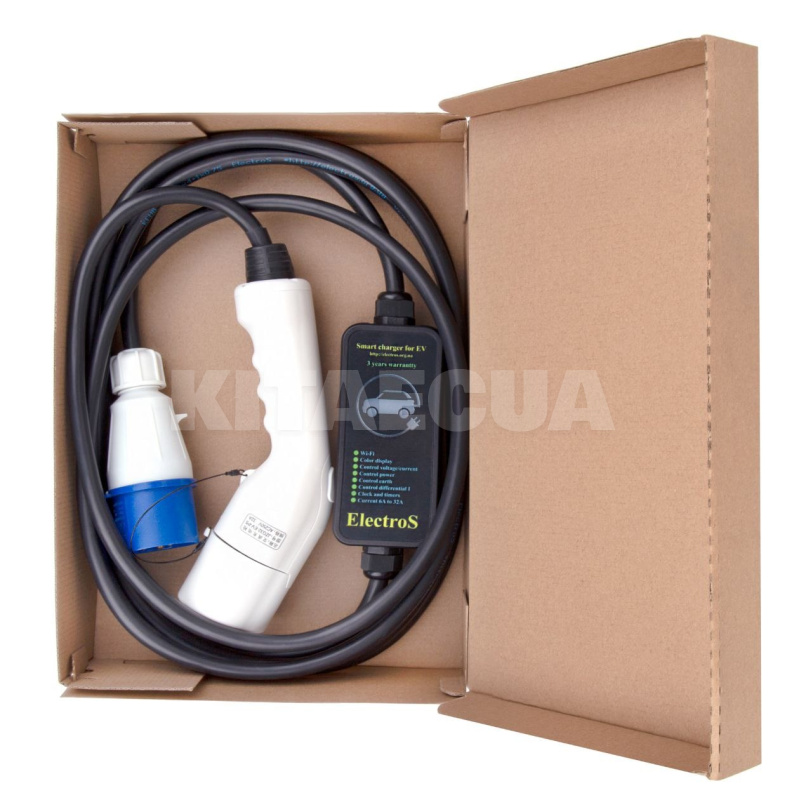 Зарядка для електромобіля GB/T AC 7.4 кВт 32A1-фаза WI-FI ElectroS (7GBTWIFI) - 3