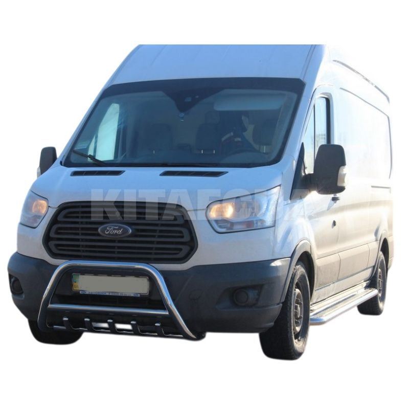 Кенгурятник WT003 Ford Transit 2014- нержавеющая сталь CAN (dd21787) - 2