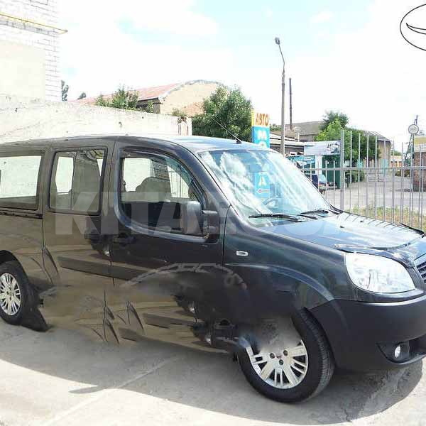 Дефлекторы окон (ветровики) на Fiat Doblo I (2001-2005) 2 шт. HIC (FI04) - 4