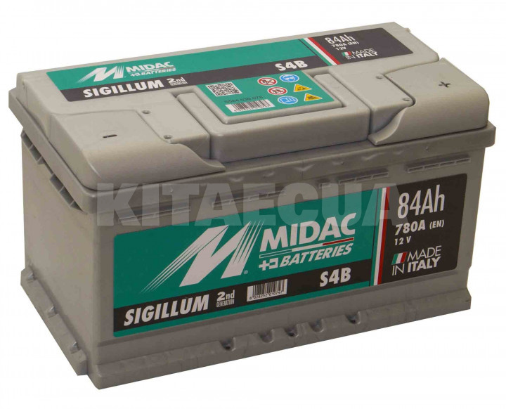 Аккумулятор автомобильный 84Ач 780А "+" справа MIDAC (S584.039.078) - 4