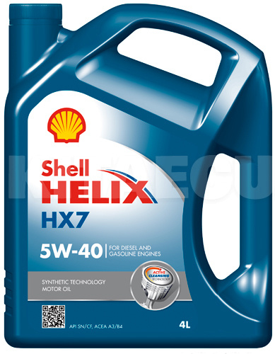 Масло моторное полусинтетическое 4л 5W-40 Helix HX7 SHELL (550040341-SHELL) - 3