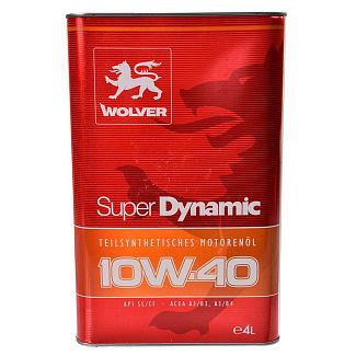 Масло моторное cинтетическое 4л 10W-40 Super Dynamic WOLVER
