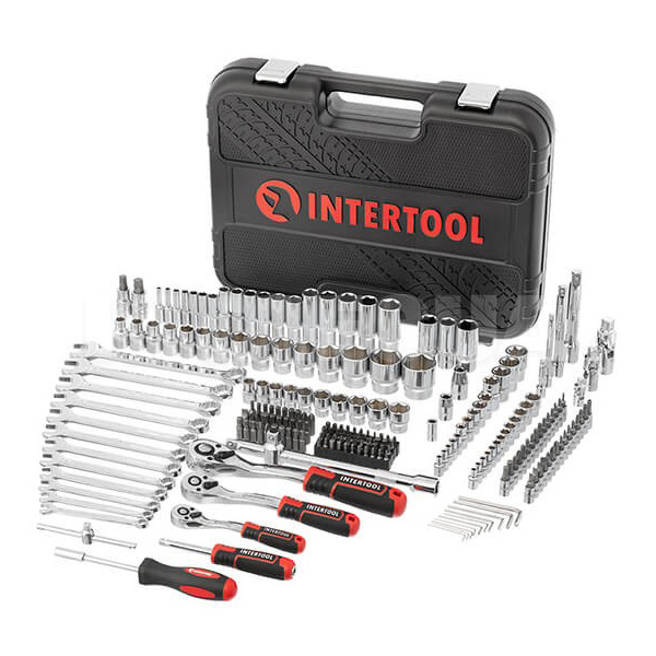 Набор инструментов 1/2" 1/4" 3/8" 219 предметов Intertool (ET-8219) - 3