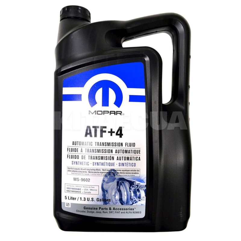 Масло трансмиссионное синтетическое 5л ATF+4 Mopar (68218058AC)