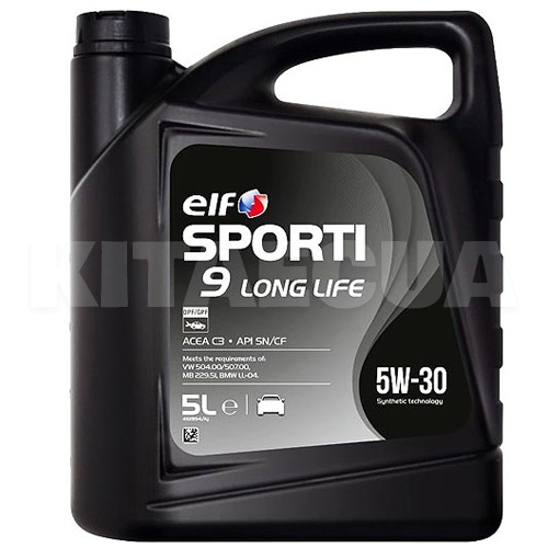 Масло моторное синтетическое 5л 5W-30 Sporti 9 Long Life ELF (208419)