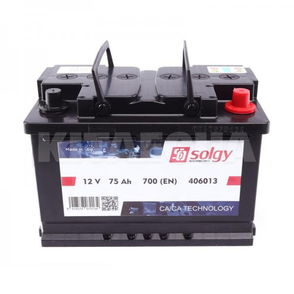Аккумулятор автомобильный 75Ач 700А "+" справа Solgy (406013)