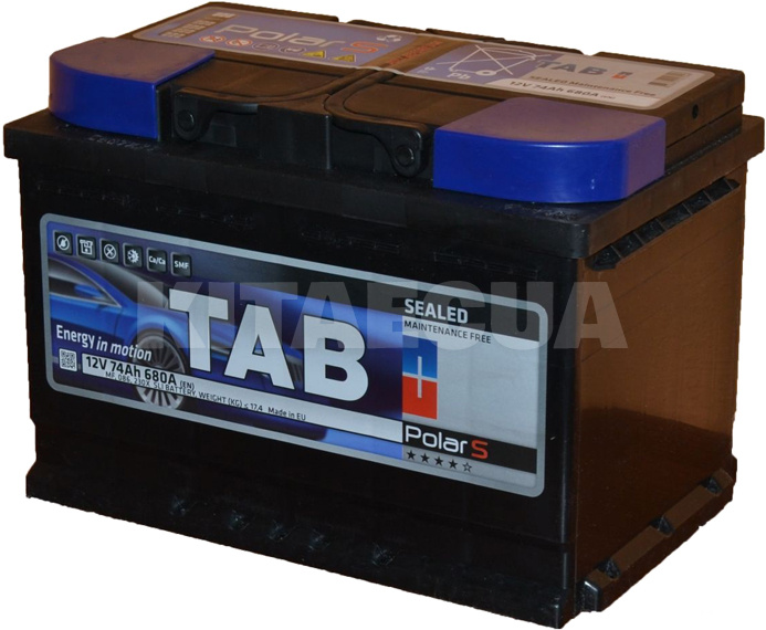 Аккумулятор автомобильный 74Ач 680А "+" справа TAB (TAB POLAR 74)