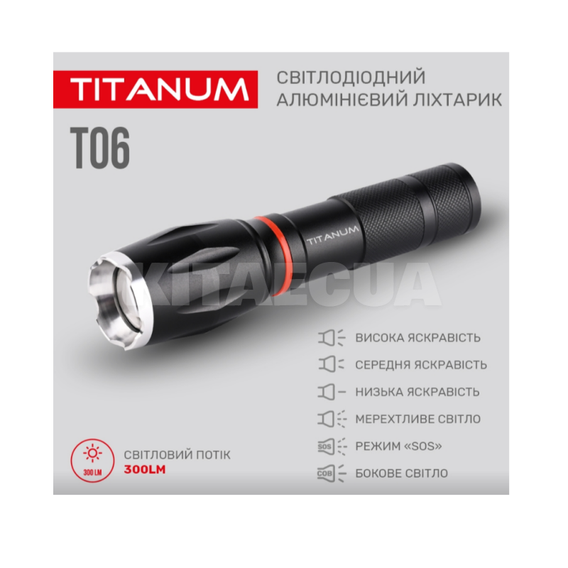 Портативный светодиодный фонарик TITANUM (TLF-T06) - 2