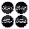 Наклейка на колпаки D90 мм "FORD" черные 4шт. VITOL (D4FORD4)