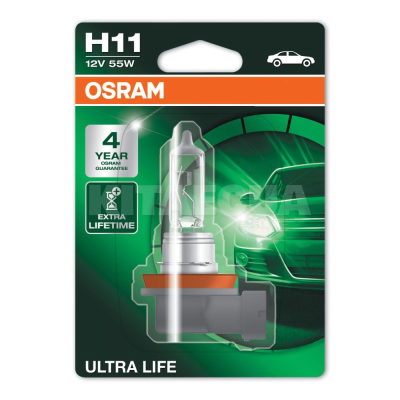 Галогенна лампа H11 55W 12V Ultra LIFE Osram (OS 64211 ULT-01B) - 2
