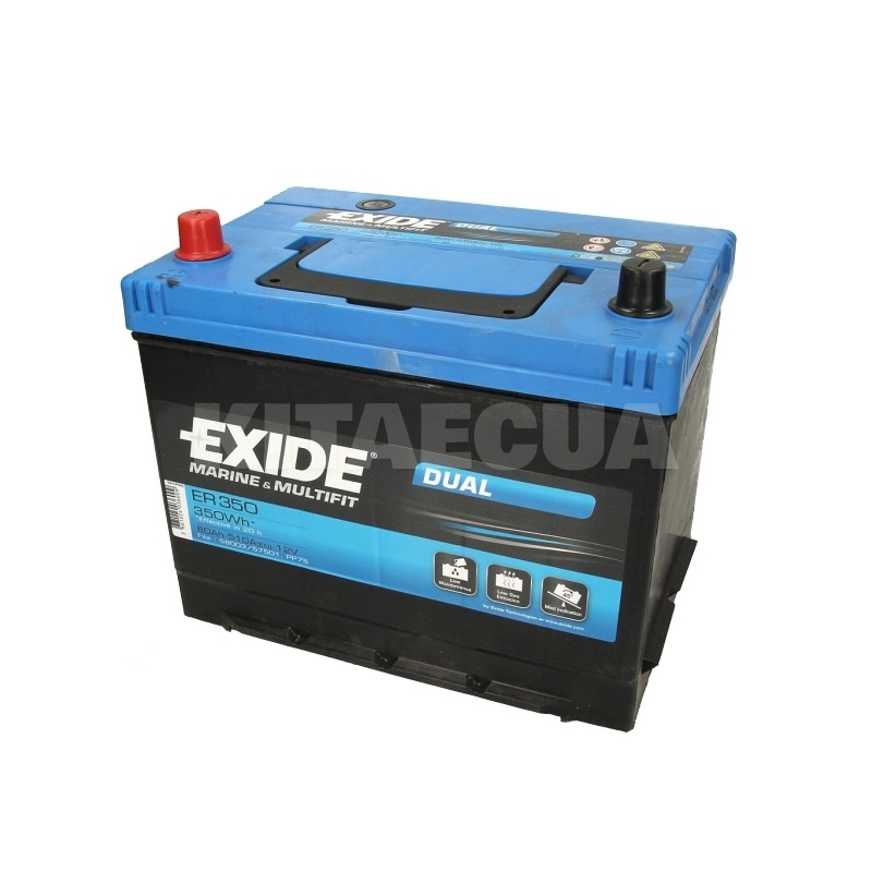 Човновий акумулятор 80Ач 510А "+" зліва EXIDE (ER350) - 2